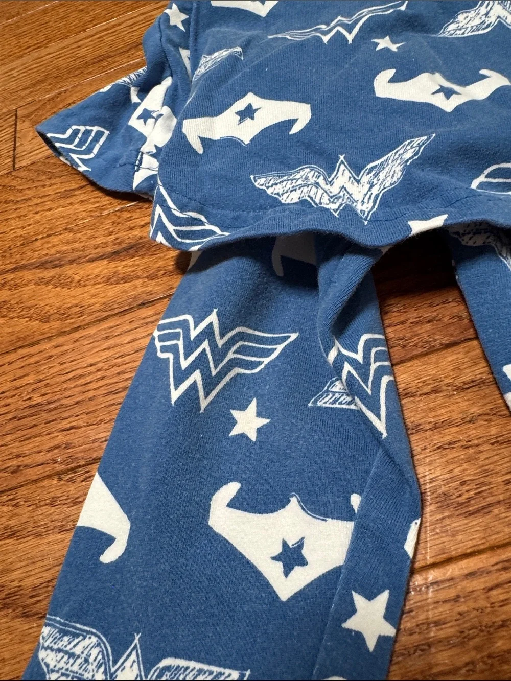 Blue DC Wonder Woman Skirted Leggings - White Logo Print 18-24m